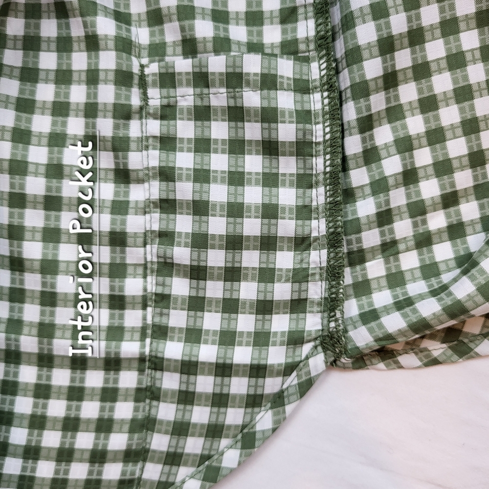 COLUMBIA Anytime Lite Sleeveless Shirt - Green Gingham - Size M (NWT) - Picture 9 of 16